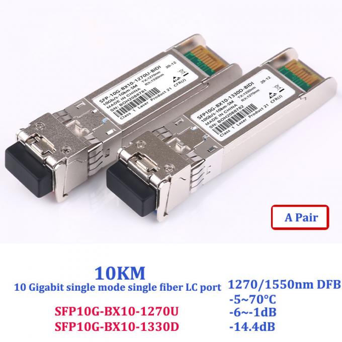 SFP+ 10G SFP Module LC Port Sfp Bidirectional Transceiver With DDM Function