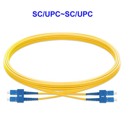 Single Mode Fiber Jumper Cable Dual Core With SC UPC Connector