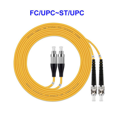 OEM ODM 2 Core Fiber Optic Pigtail Cables Single Mode FC UPC To ST UPC