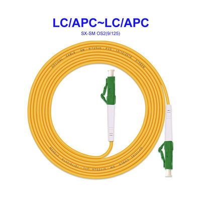 Single Core Single Mode Fiber Pigtails , LC APC LC APC Pigtail