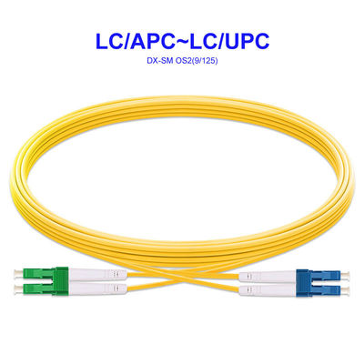 OS2 Fiber Optic Pigtail Single Mode Dual Core LC APC To LC UPC