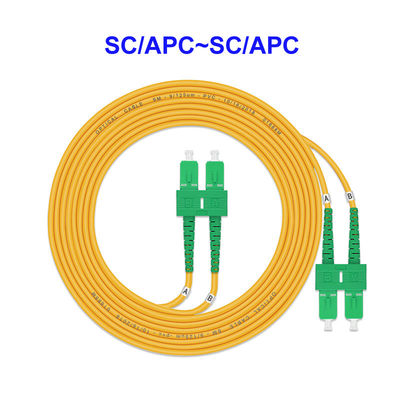 Sc Apc To Sc Apc Patch Cords , OS2 2 Core Outdoor Fiber Optic Cable