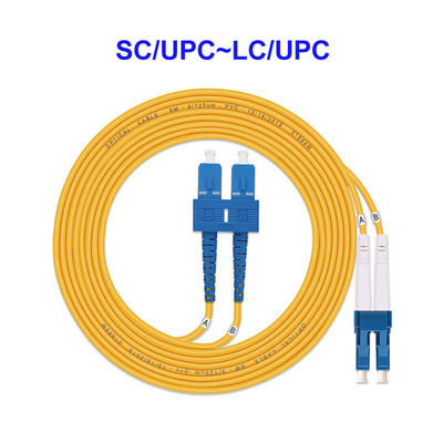 FTTH Single Mode Fiber Optic Cable SC UPC To LC UPC For Floor Connection