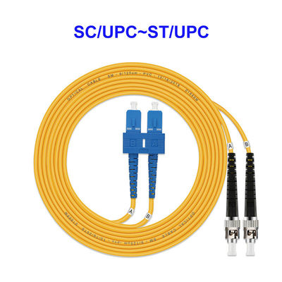 SC UPC ST UPC Fiber Cable Single Mode Communication Application