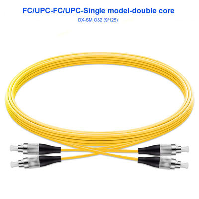 OEM ODM Multimode Fiber Optic Cable FC UPC FC UPC 9/125um DX-SM OS2 Jumper