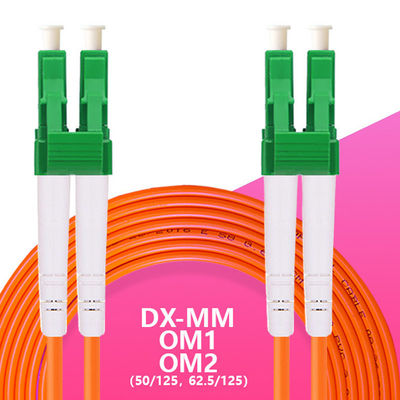 Telecom Multimode Fiber Patch Cord , LC APC LC APC Duplex Fiber Jumper