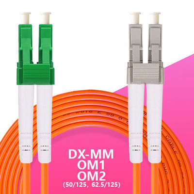 OM1 Multimode Fiber Optic Cable Duplex 2 Core Lc To Lc Fibre Patch Cable