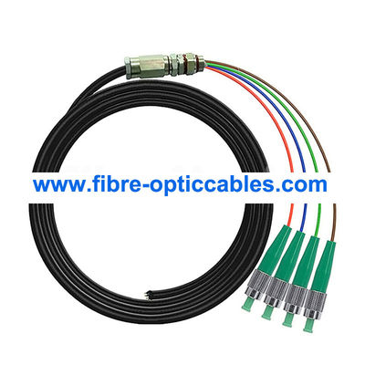 SM OS2 0.9mm Waterproof Fiber Optic Cable 4 Core FC APC