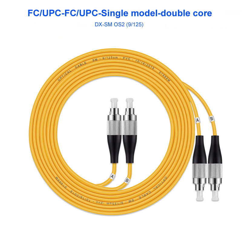 OS2 9/125µM Single Mode Fiber Optic Cable Double Core FC UPC FC UPC