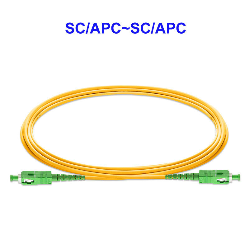 CE Single Mode Fiber Optic Patch Cord SC APC To SC APC Carrier Grade