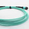 2 Core 10G MPO MTP Cable 2m OM4 Turquoise Fiber Optic Patch Cord
