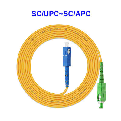 SC UPC SC APC Fiber Optic Cable Single Mode Single Core With Connector