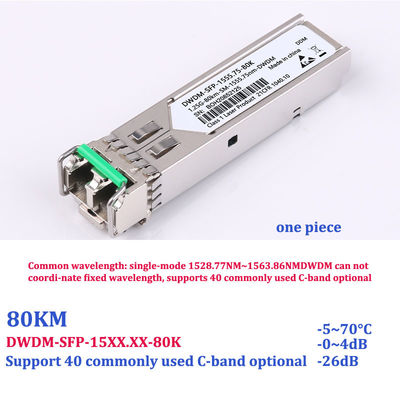 1.25G LC Port Gigabit Fiber Transceiver Compatible With Cisco DWDM-SFP-155.75-80K