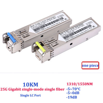 BIDI Gigabit Fiber Transceiver SFP+ 10gb Single Mode Fiber Module With DDM Function
