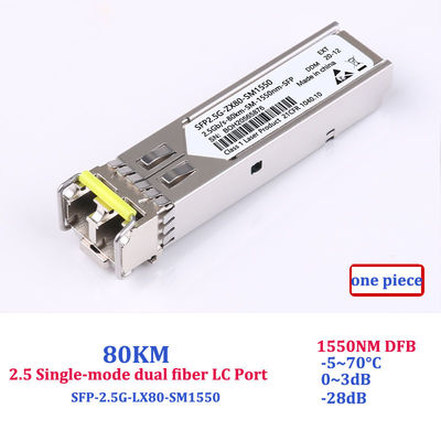 Dual LC Port 2.5G Sfp Transceiver Multi Mode Single Mode Gigabit Sfp Module