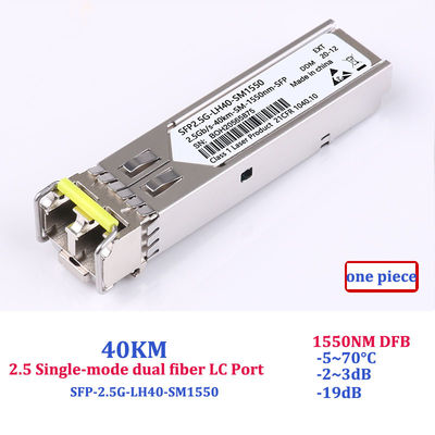 Dual LC Port 2.5G Sfp Transceiver Multi Mode Single Mode Gigabit Sfp Module