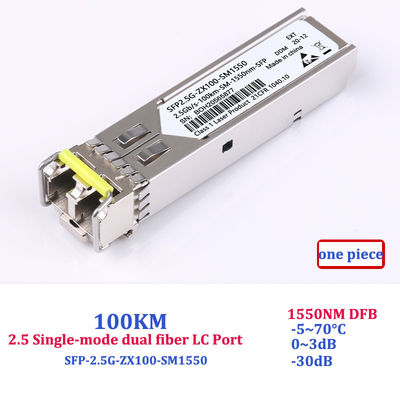 Dual LC Port 2.5G Sfp Transceiver Multi Mode Single Mode Gigabit Sfp Module