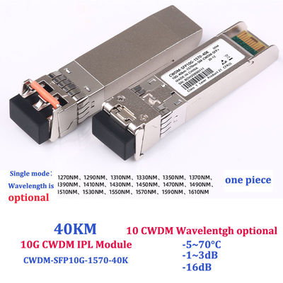 SFP10G 10 Gigabit Fiber Transceiver CWDM Color Light Optical Module 1270-1610nm