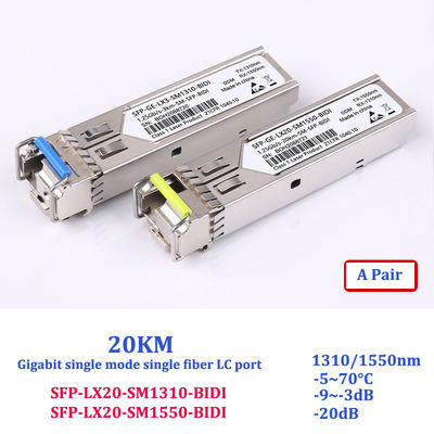 Sfp Lc Single Mode 1.25G Gigabit Transceiver Module Compatible With H3C