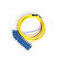APC UPC Bundled Fiber Optic Pigtail 12 Core Optical Fiber Cable