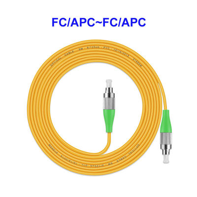 Yellow Fiber Optic Pigtail FC APC FC APC Patch Cord Single Core