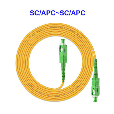 CE Single Mode Fiber Optic Patch Cord SC APC To SC APC Carrier Grade