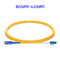 OS2 1 Core Yellow Fiber Optic Cable , SC UPC LC UPC Fiber Optic Cord