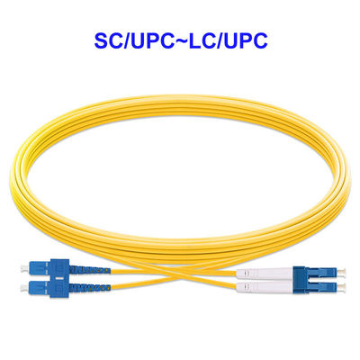 FTTH Single Mode Fiber Optic Cable SC UPC To LC UPC For Floor Connection