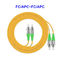3m Yellow Duplex Single Mode Fiber Optic Cable FC APC To FC APC