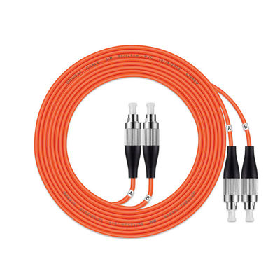 2 Core Multimode Duplex Fiber Optic Cable FC UPC To FC UPC Connector