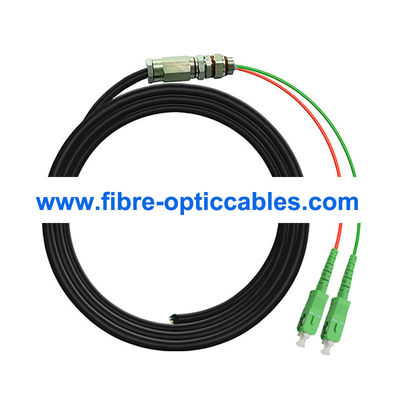 SM OS2 0.9mm Waterproof Fiber Optic Cable 4 Core FC APC