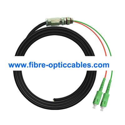 2 Core LSHZ OS2 Waterproof Fiber Optic Cable SC APC Optical Fiber Pigtail