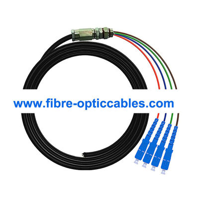 2 Core LSHZ OS2 Waterproof Fiber Optic Cable SC APC Optical Fiber Pigtail