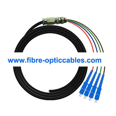 FC UPC 4 Core Waterproof Fiber Optic Cable FC Single Mode