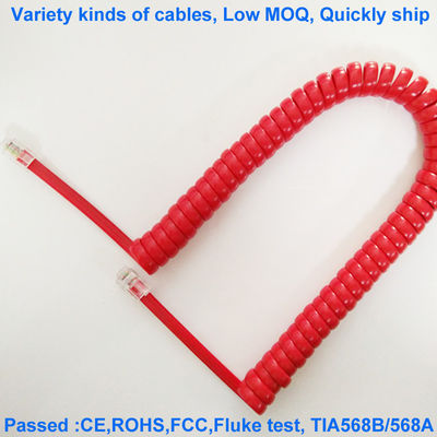 4 Core 1Gbps 28AWG Copper Telephone Cable Oxygen Free 25cm Length